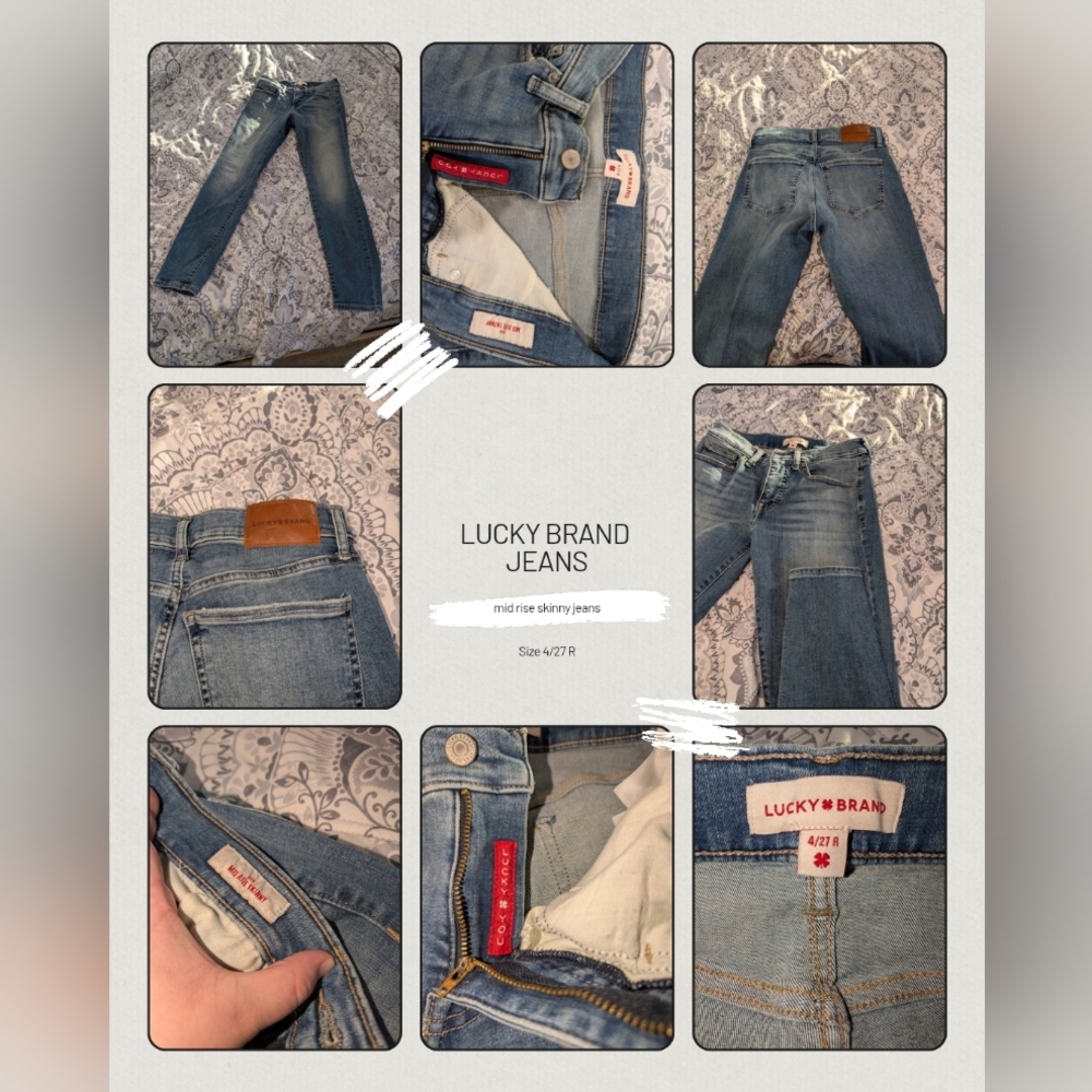 Lucky Brand Women's Mid-Rise Skinny Jeans in Blue